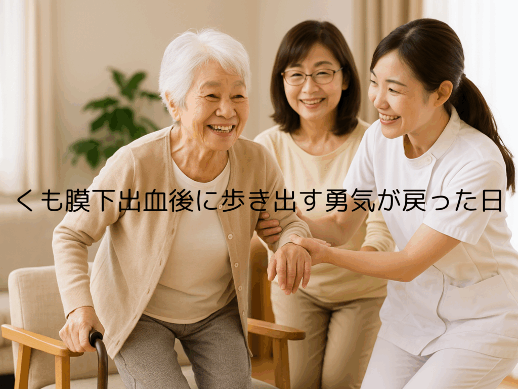 くも膜下出血後に歩き出す勇気が戻った日